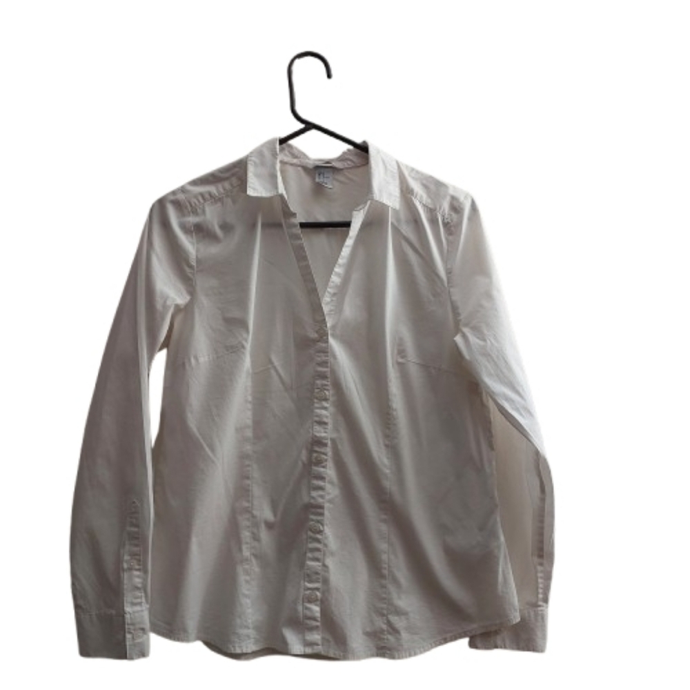 Cotton White Button Up Shirt Size 14
